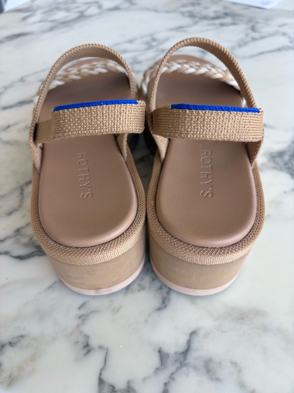 Rothy’s lightweight wedge sandals sz 7.5 - Picture 6 of 8